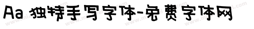 Aa 独特手写字体字体转换
